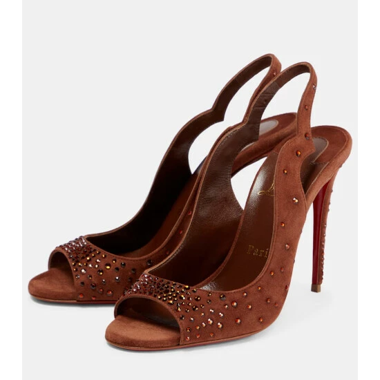 Christian Louboutin Nudes Degrachick Suede Sandals 4 Christian Louboutin Nudes Degrachick Suede Sandals - Image 4