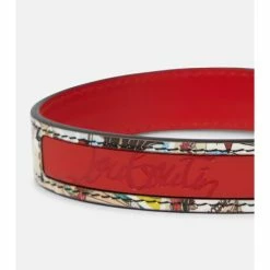 Christian Louboutin Loubicollar S Printed Leather Dog Collar