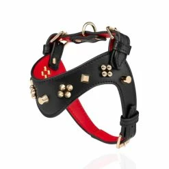 Christian Louboutin Loubiharness XS Embellished Leather Dog Harness