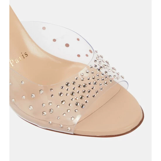 Christian Louboutin Nudes Degramule Embellished Mules 5 Christian Louboutin Nudes Degramule Embellished Mules - Image 5