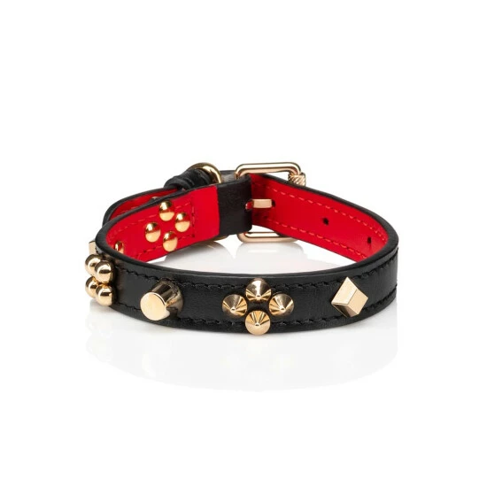 Christian Louboutin Loubicollar XS Embellished Leather Dog Collar 1 Christian Louboutin Loubicollar XS Embellished Leather Dog Collar