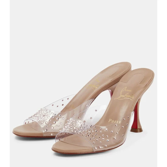 Christian Louboutin Nudes Degramule Embellished Mules 4 Christian Louboutin Nudes Degramule Embellished Mules - Image 4
