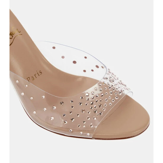 Christian Louboutin Nudes Degramule Embellished Mules 5 Christian Louboutin Nudes Degramule Embellished Mules - Image 5