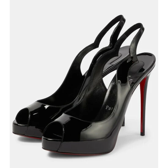 Christian Louboutin Hot Chick Patent Leather Slingback Pumps 4 Christian Louboutin Hot Chick Patent Leather Slingback Pumps - Image 4