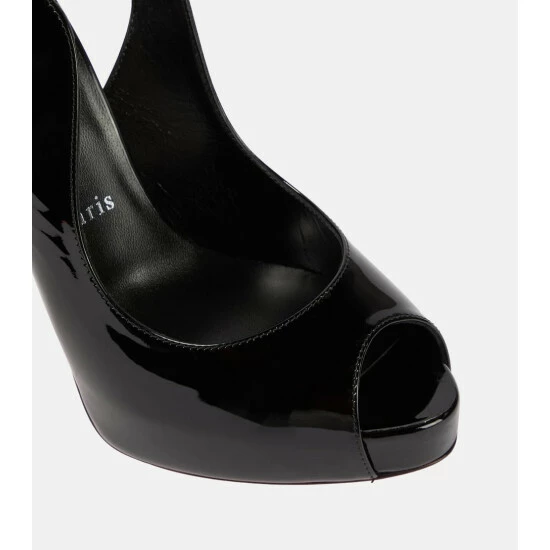 Christian Louboutin Hot Chick Patent Leather Slingback Pumps 5 Christian Louboutin Hot Chick Patent Leather Slingback Pumps - Image 5